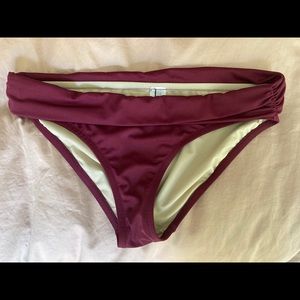J. Crew Burgundy Bikini bottoms like-new